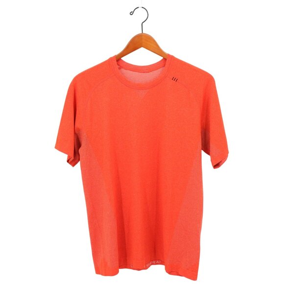 Lululemon Metal Vent Tech Short Sleeve Orange Shirt M - Picture 1 of 4